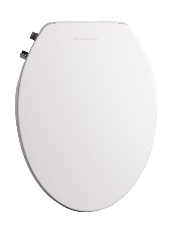 Front view of the Saniwise non-electric bidet seat