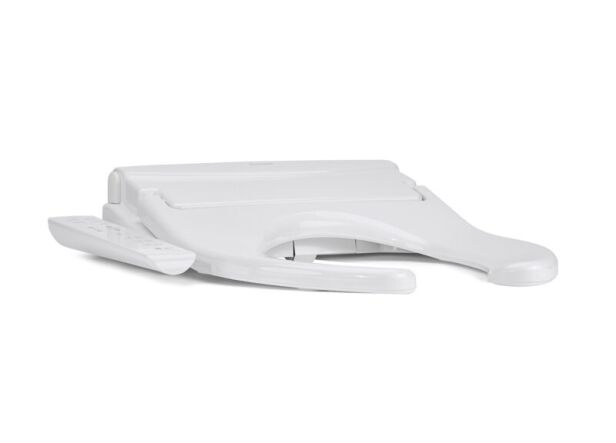 Angled profile view of the Swash Thinline T22 commercial bidet seat